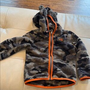The North Face Kids Fleece Hoodie - Black and Orange
